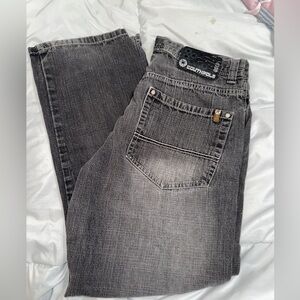 South Pole Black/charcoal grey baggy Jeans for Men Y2K hip hop style loose